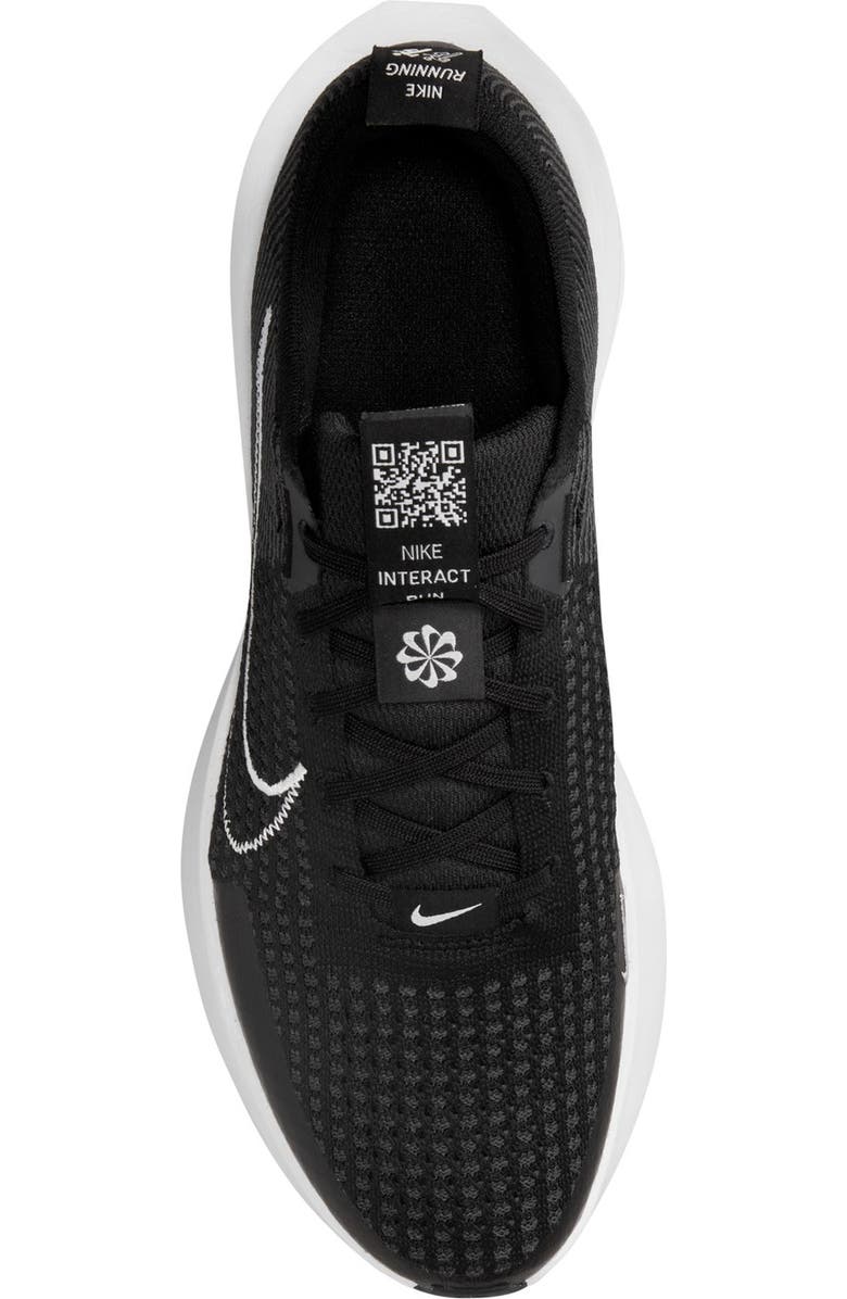 Nike Interact Run Running Sneaker, Alternate, color, 001 Black/White