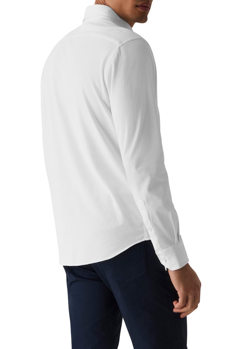 Greyson Omaha Brrr° Performance Knit Button-Up Shirt, Alternate, color, Arctic