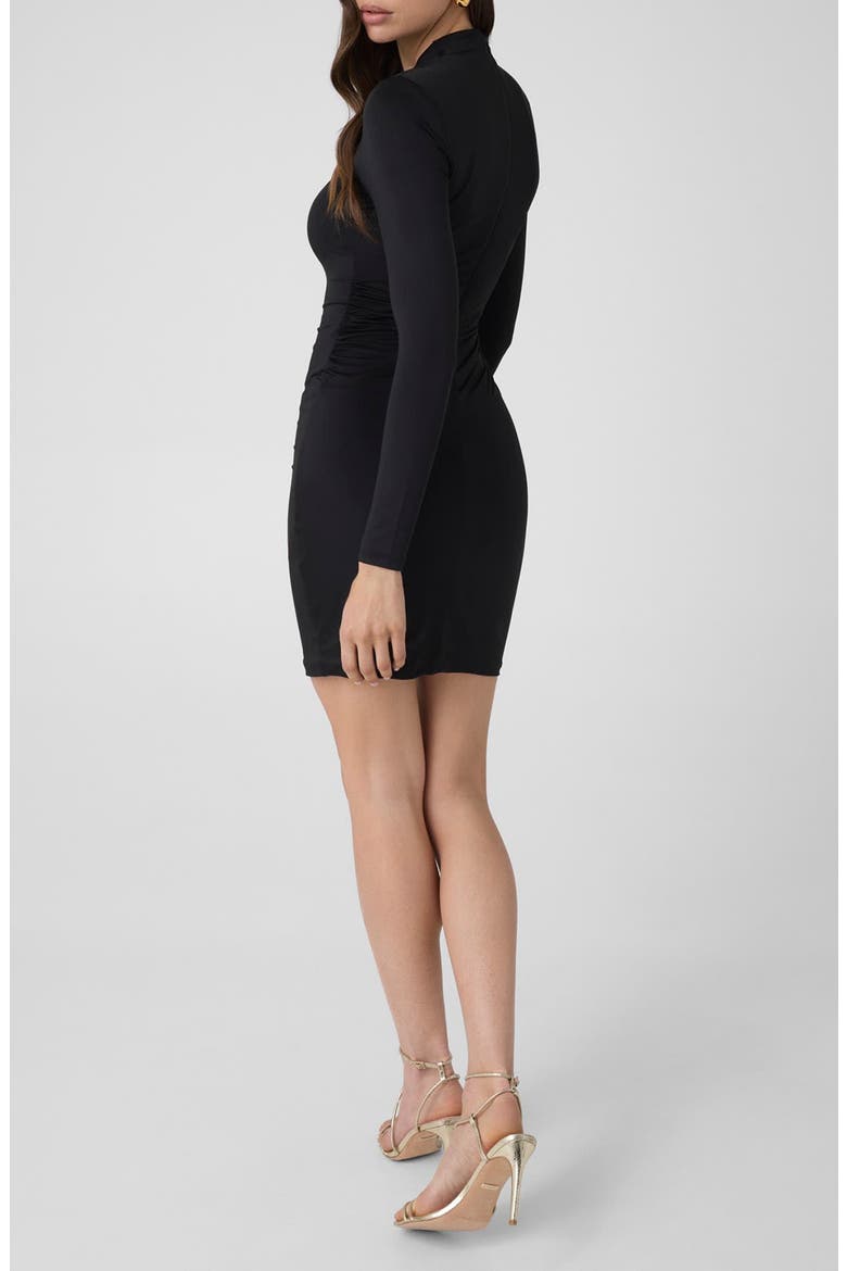 Ezme Long Sleeve Pierced Dress, Alternate, color, JBLACK-BLACK