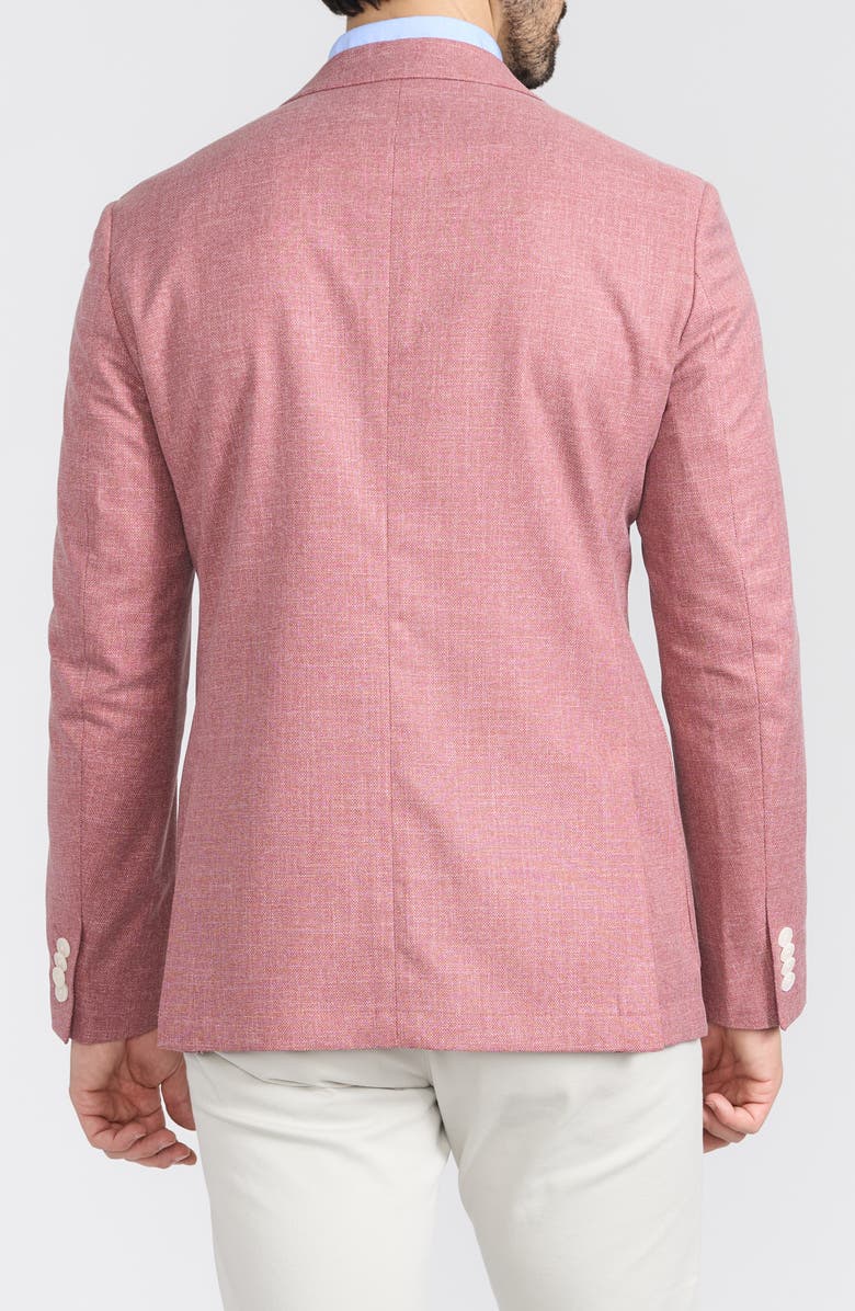 SAVILE ROW CO Gantona Textured Notch Lapel Sport Coat, Alternate, color, Red