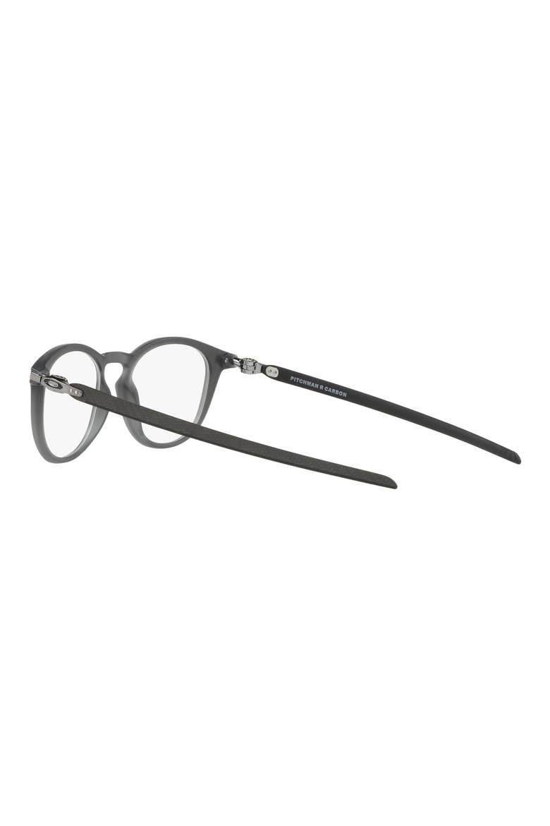 Pitchman R Carbon 50mm Round Optical Glasses, Alternate, color, SATIN GREY SMOKE