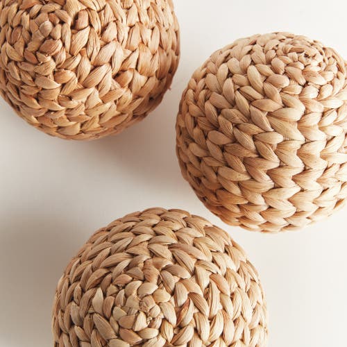 Napa Home & Garden Jace Water Hyacinth Orbs, Natural Decorative Accents, 3pc In Brown