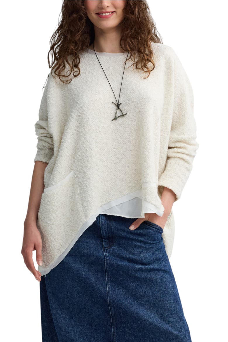 Dakota Textured Hemp & Cotton Blouse, Main, color, Nature