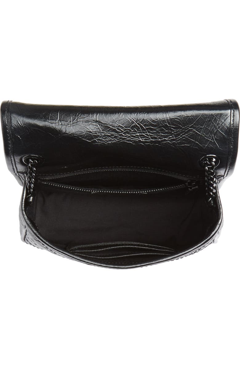 Saint Laurent Niki Leather Wallet on a Chain, Alternate, color,