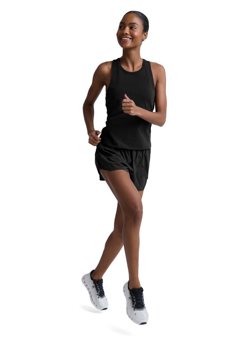 Breezeweight Performance Racerback Tank, Alternate, color, BLACK