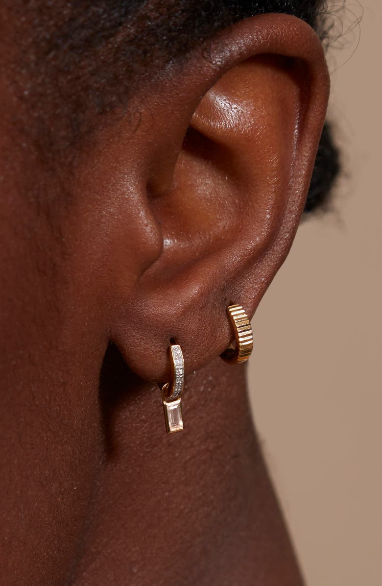 Monica Vinader Disco Huggie Hoop Earrings, Alternate, color, Gp