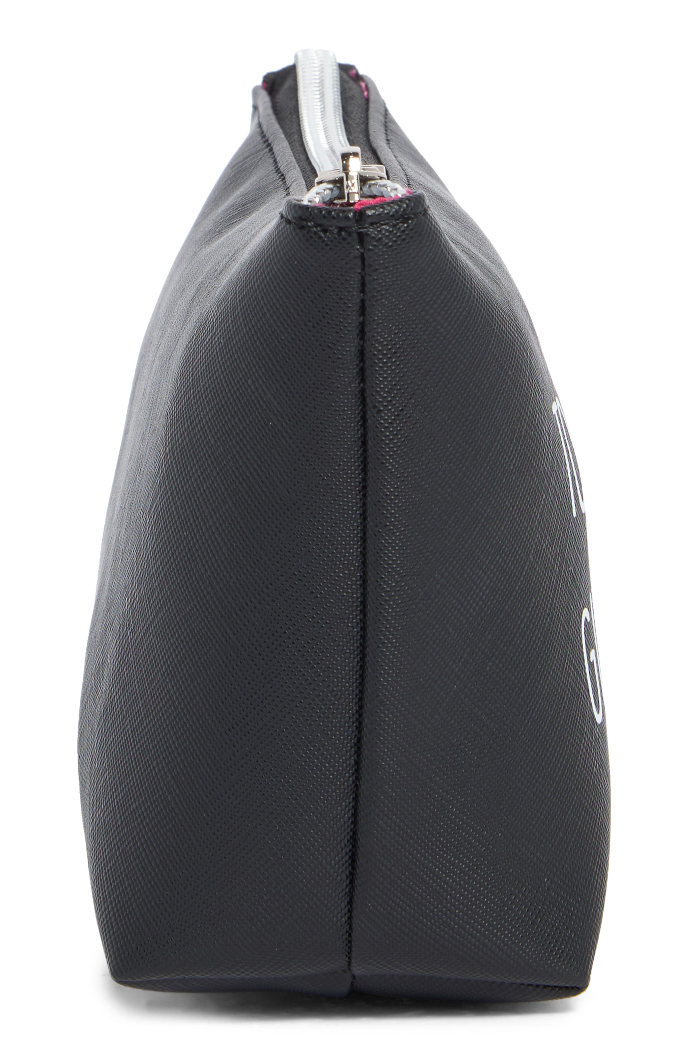 Too Glam Cosmetic Case, Alternate, color, BLACK