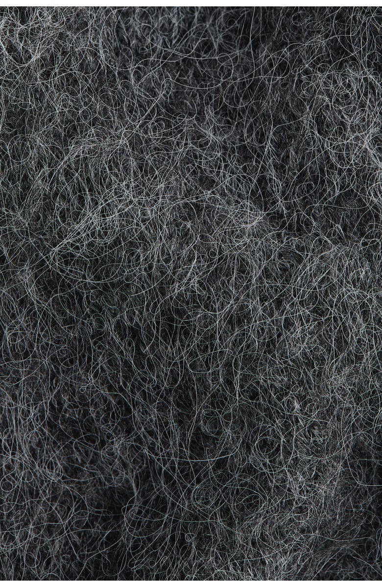 H&M Knitted Puff-sleeved Top, Alternate, color, Gray Melange