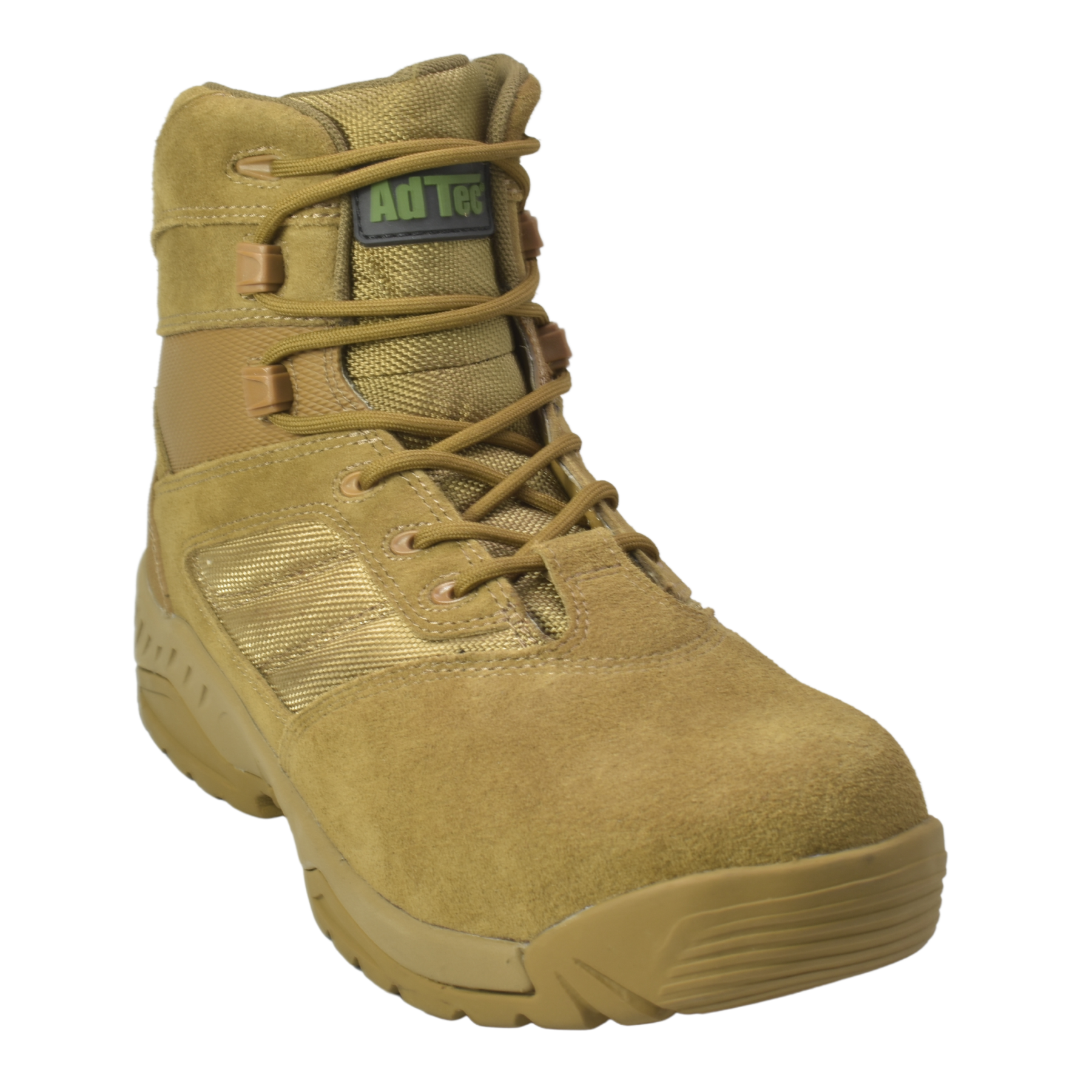 AdTec 6" Suede Leather Side Zipper Tactical Boots, Main, color, Coyote