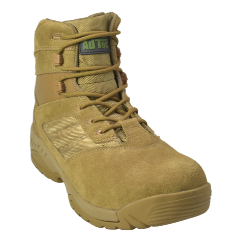 6" Suede Leather Side Zipper Tactical Boots