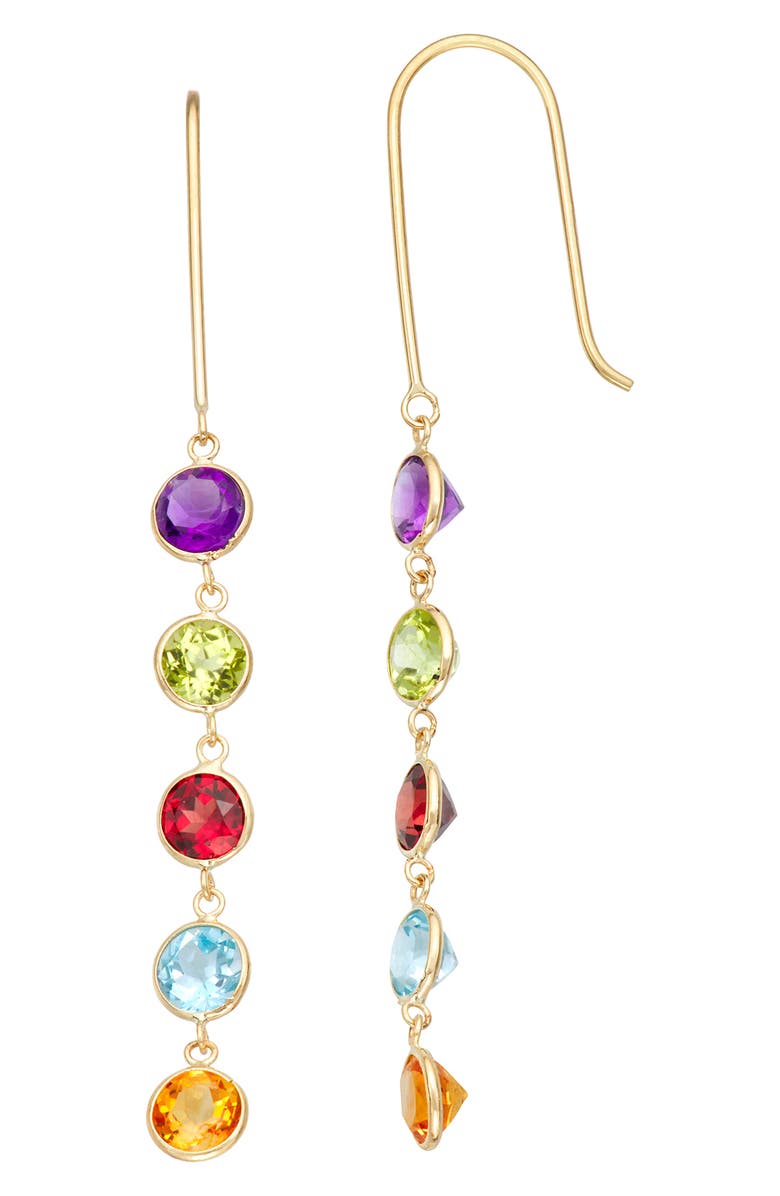 FZN Stone Drop Earrings, Main, color, Multi