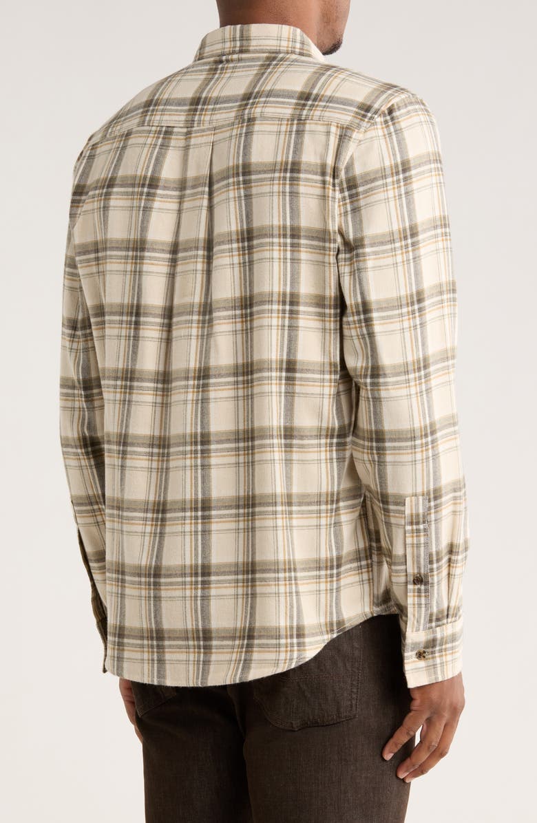 14th & Union Plaid Flannel Button-Up Shirt, Alternate, color, Beige Cole Plaid