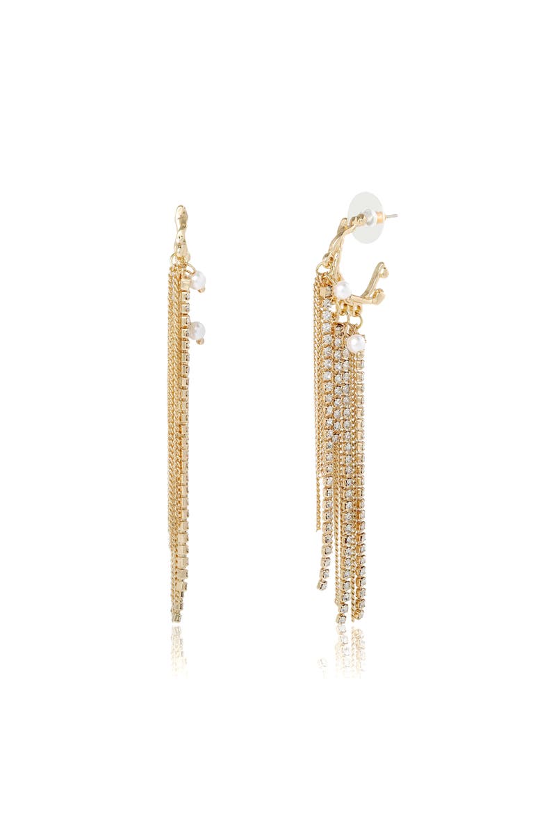 Layered Tassel Statement Earrings, Alternate, color, Gold