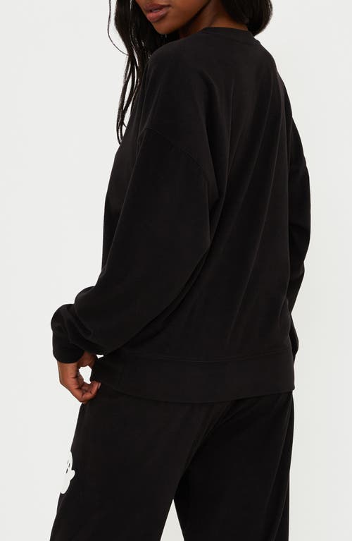 Beach Riot Devyn Oversized Crew-neck Sweatshirt In Black