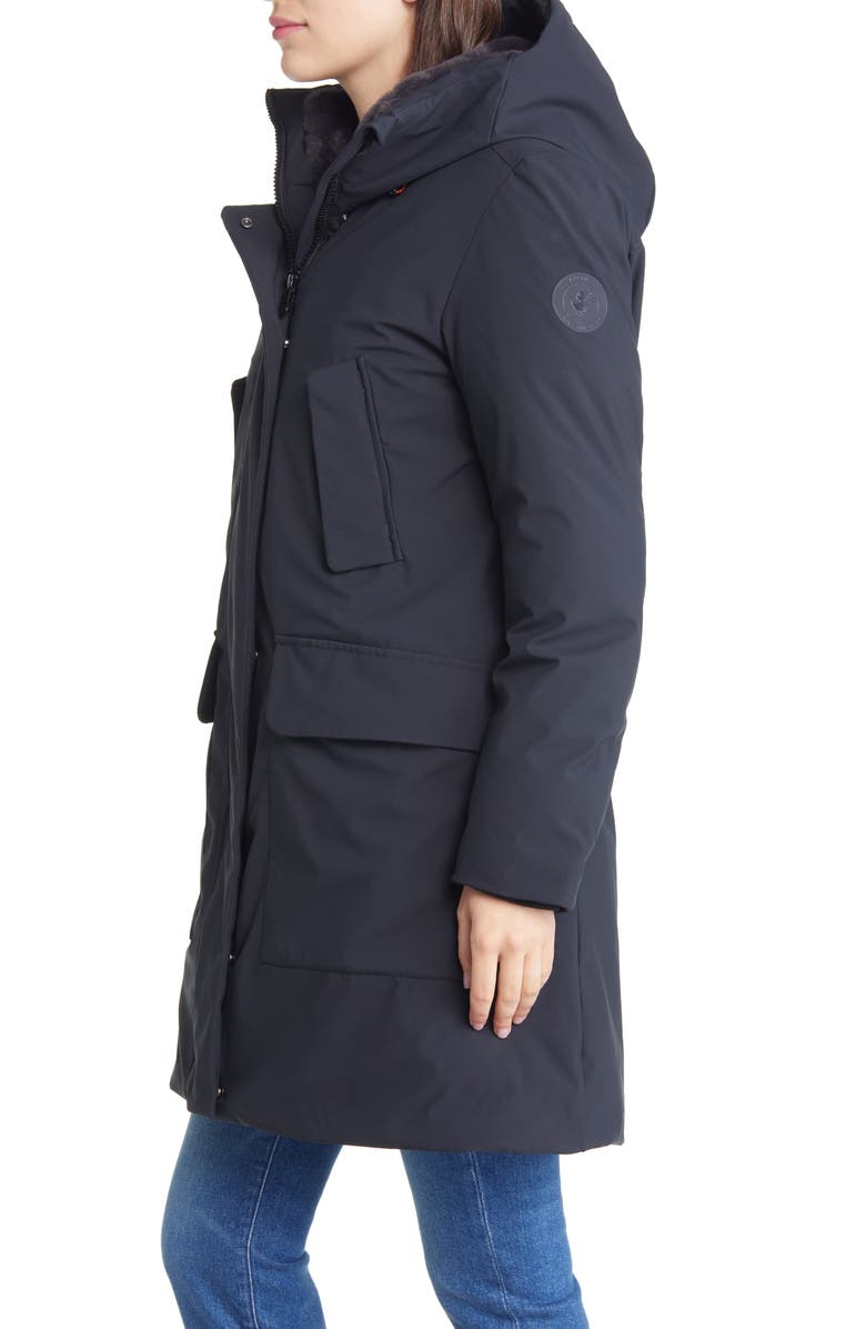 Save The Duck Shani Faux Fur Lined Waterproof Recycled Polyester Parka, Alternate, color, 