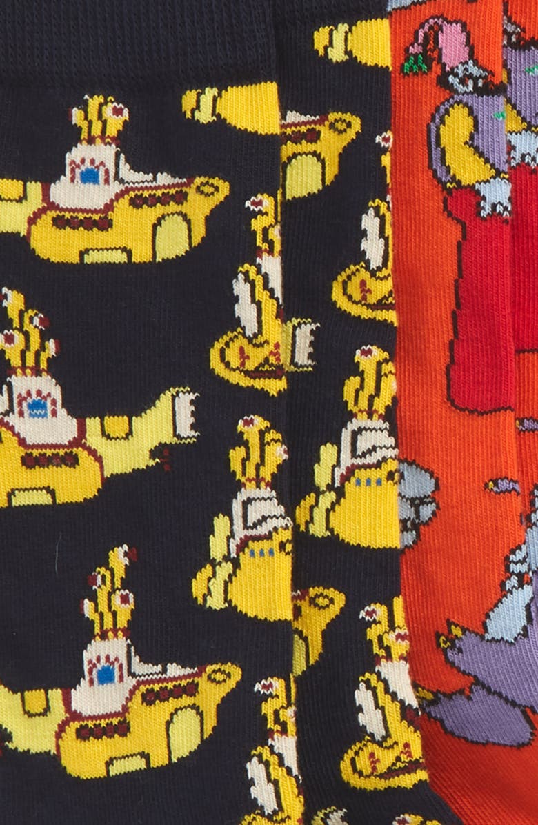 Happy Socks The Beatles Assorted 6-Pack Sock Gift Set, Alternate, color,