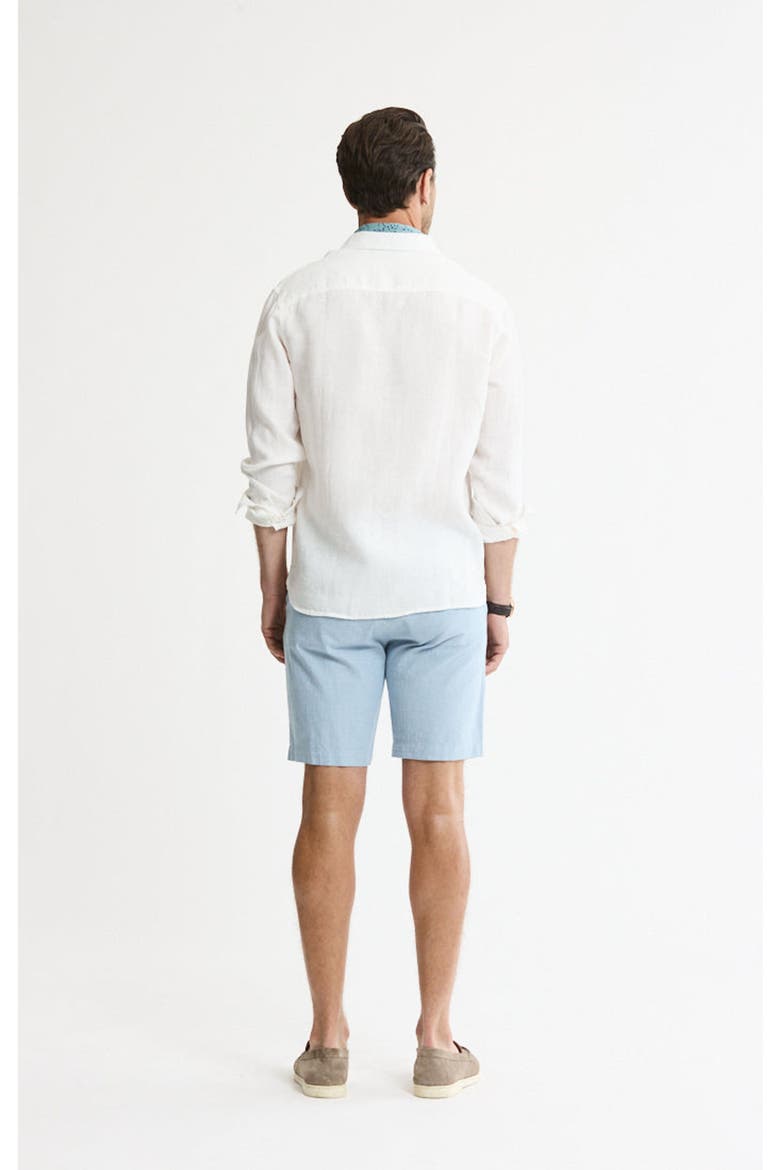 Linen Button-Down Shirt, Alternate, color, White