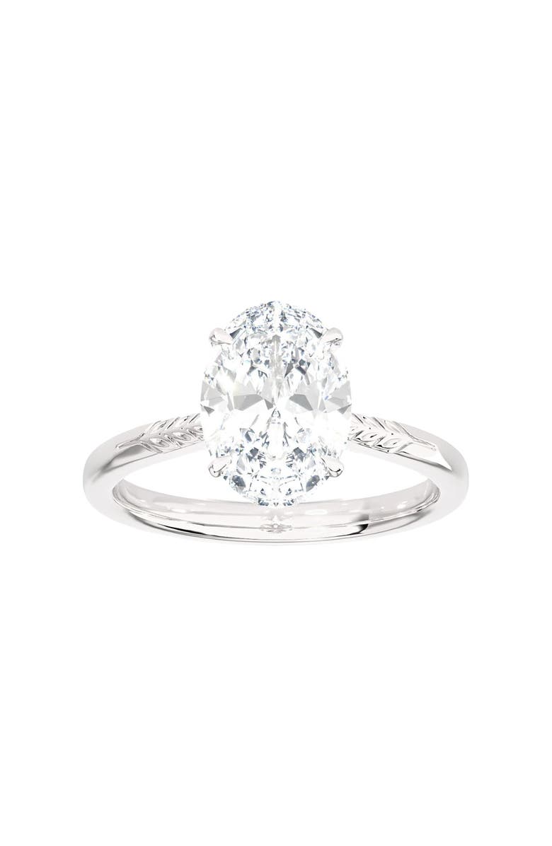 Bliss Diamond Certified 2 1/2Ct Oval Solitaire Diamond Engagement Ring in 14k Gold Lab Grown, Alternate, color, 14K White Gold