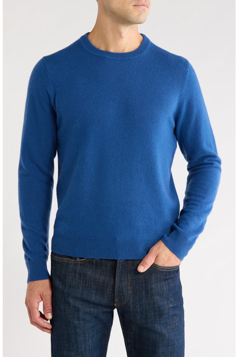 Cashmere Crewneck Sweater, Main, color, BLUE NAVAL