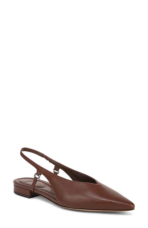 Ines Slingback Pointed Toe Flat (Women)