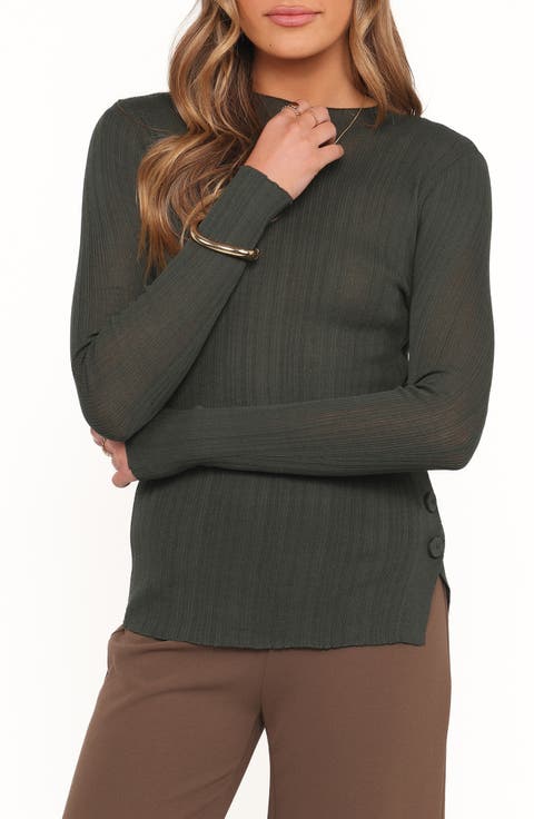 Delphine Fine Rib Knit Top