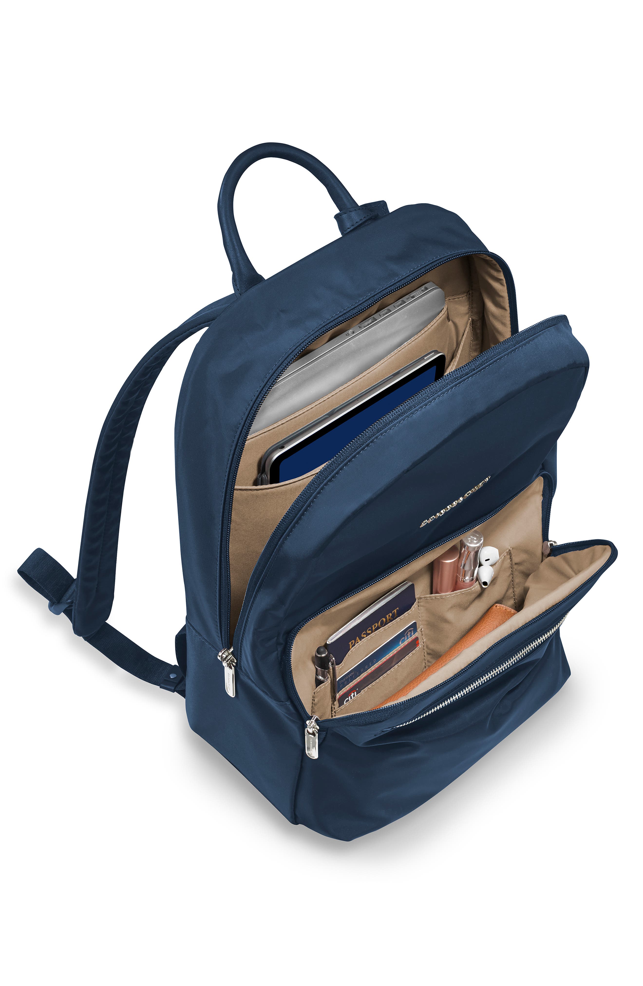 Rhapsody Essential Water Resistant Nylon Backpack, Alternate, color, BLUE