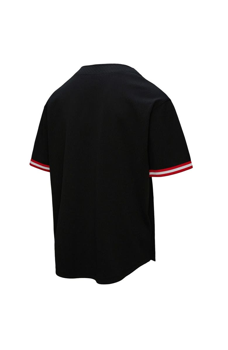 Mitchell & Ness Men's Mitchell & Ness Black Oklahoma Sooners On The Clock Full-Button Fashion Jersey, Alternate, color, 