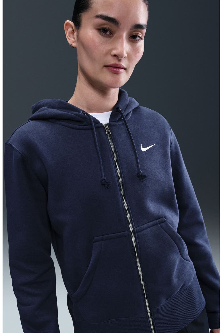 Sportswear Phoenix Fleece Full Zip Hoodie, Alternate, color, MIDNIGHT NAVY/ SAIL