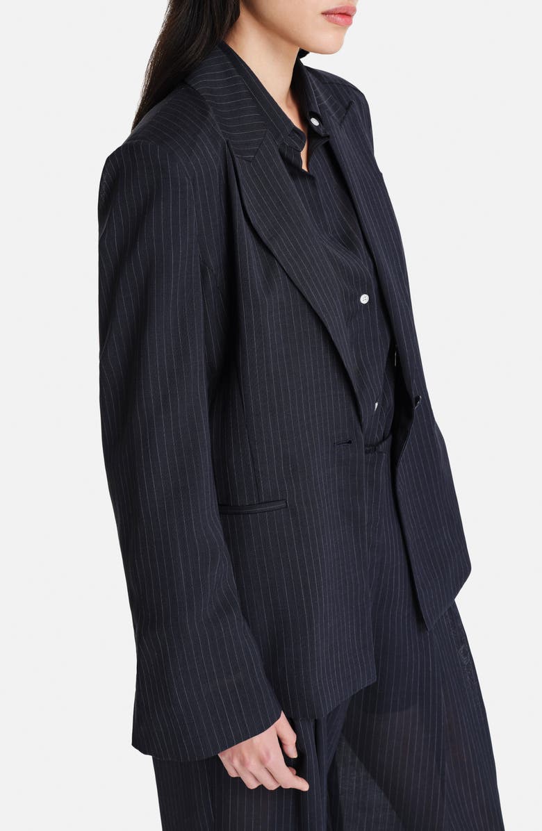 TWP Husband Pinstripe Blazer, Alternate, color, Midnight / White