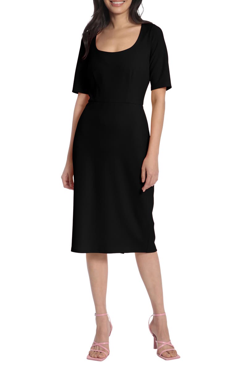 Maggy London Scoop Neck Sheath Dress, Alternate, color, 