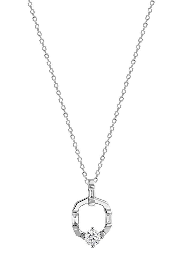 Maya 18K Gold Diamond Pendant Necklace, Main, color, 18KW