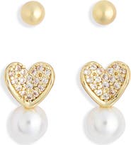 NORDSTROM RACK 2-Pack Heart Stud Earrings