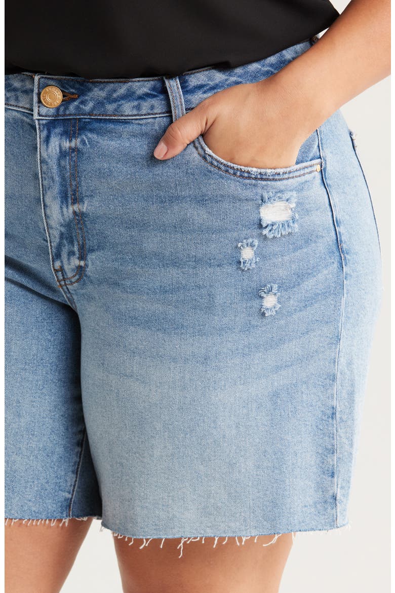 Hailey Cutoff Bermuda Denim Shorts, Alternate, color, FOCUS W/MED BAS