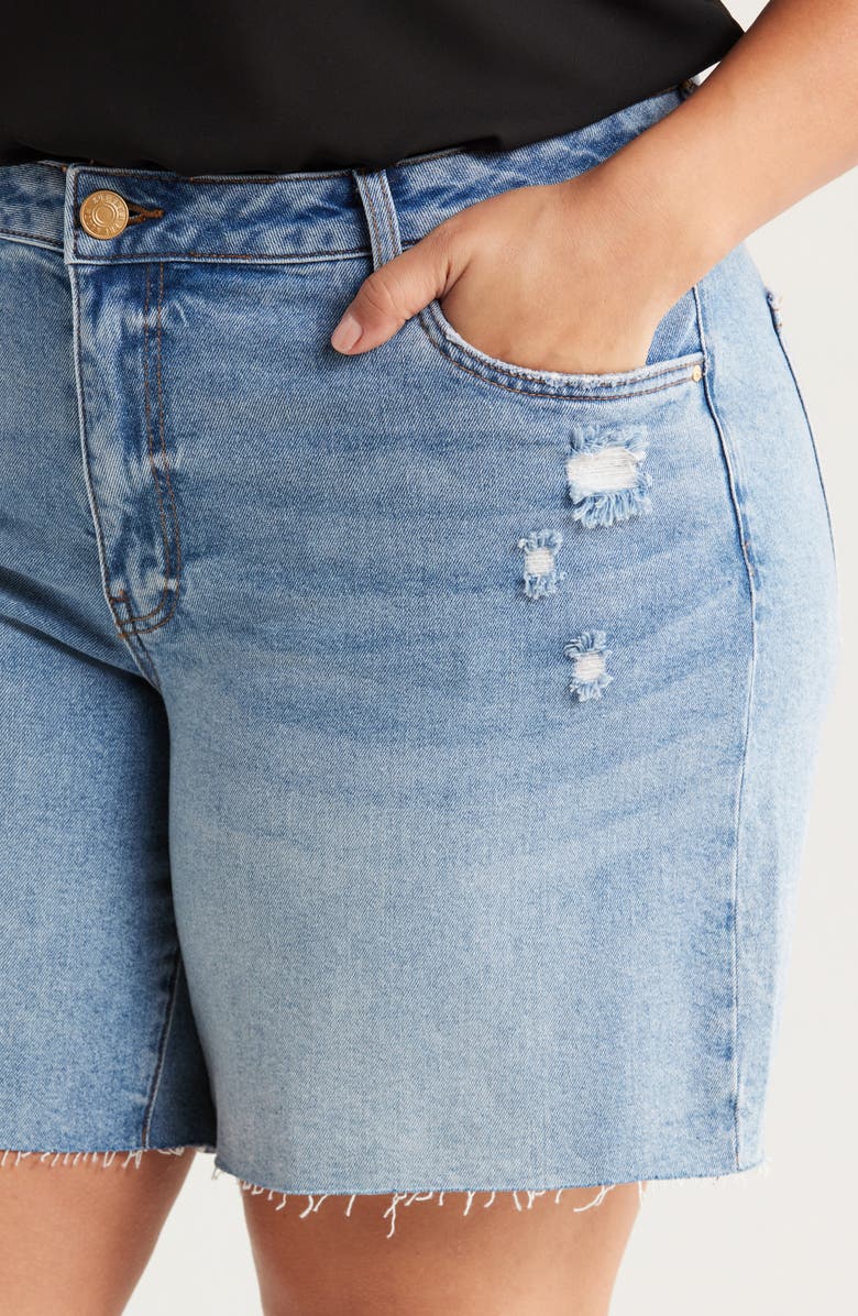 KUT from the Kloth Hailey Cutoff Bermuda Denim Shorts, Alternate, color, Focus