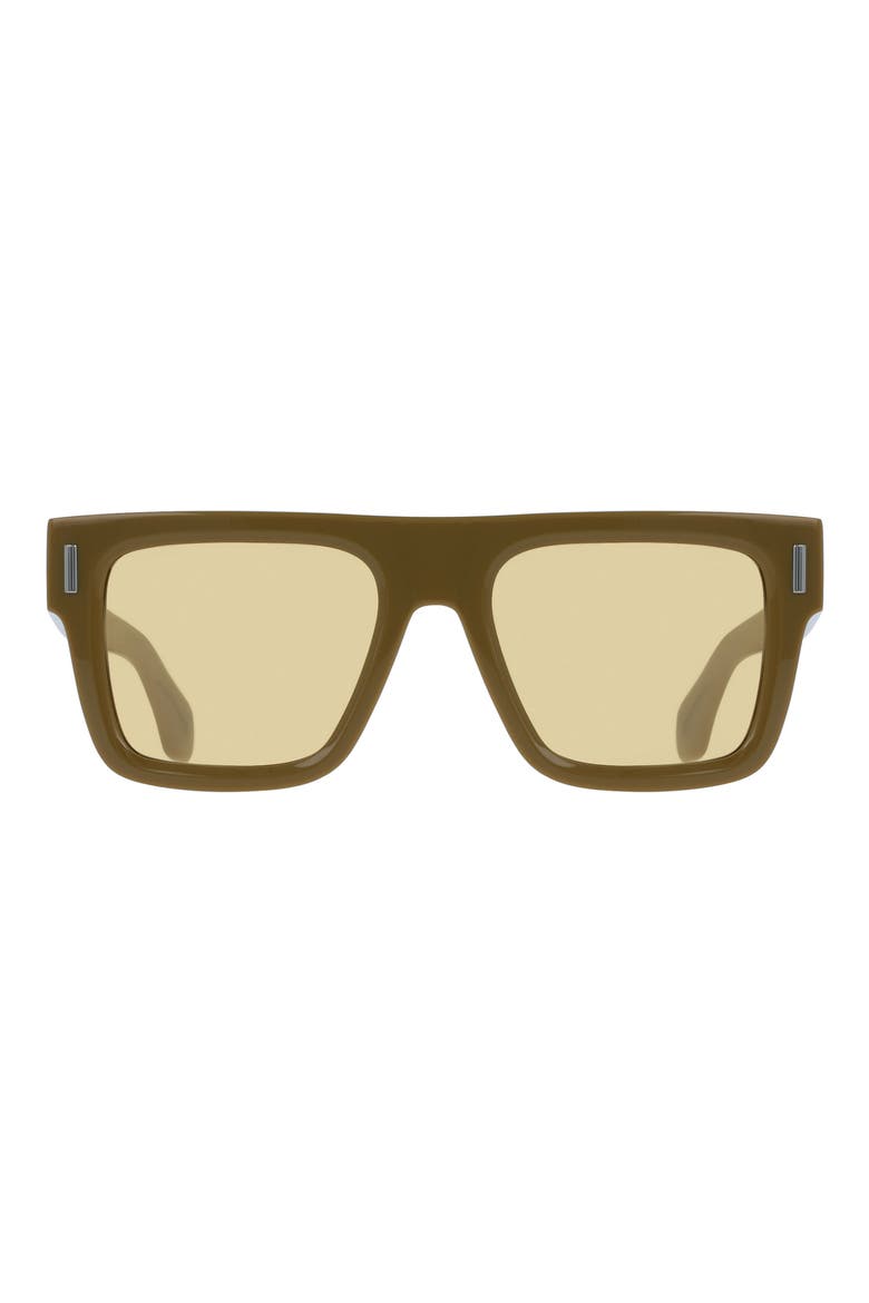 53mm Square Sunglasses, Main, color, KHAKI