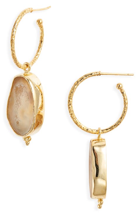 Bianca Geode Drop Earrings
