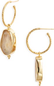 Kiara by Ki-ele Bianca Geode Drop Earrings