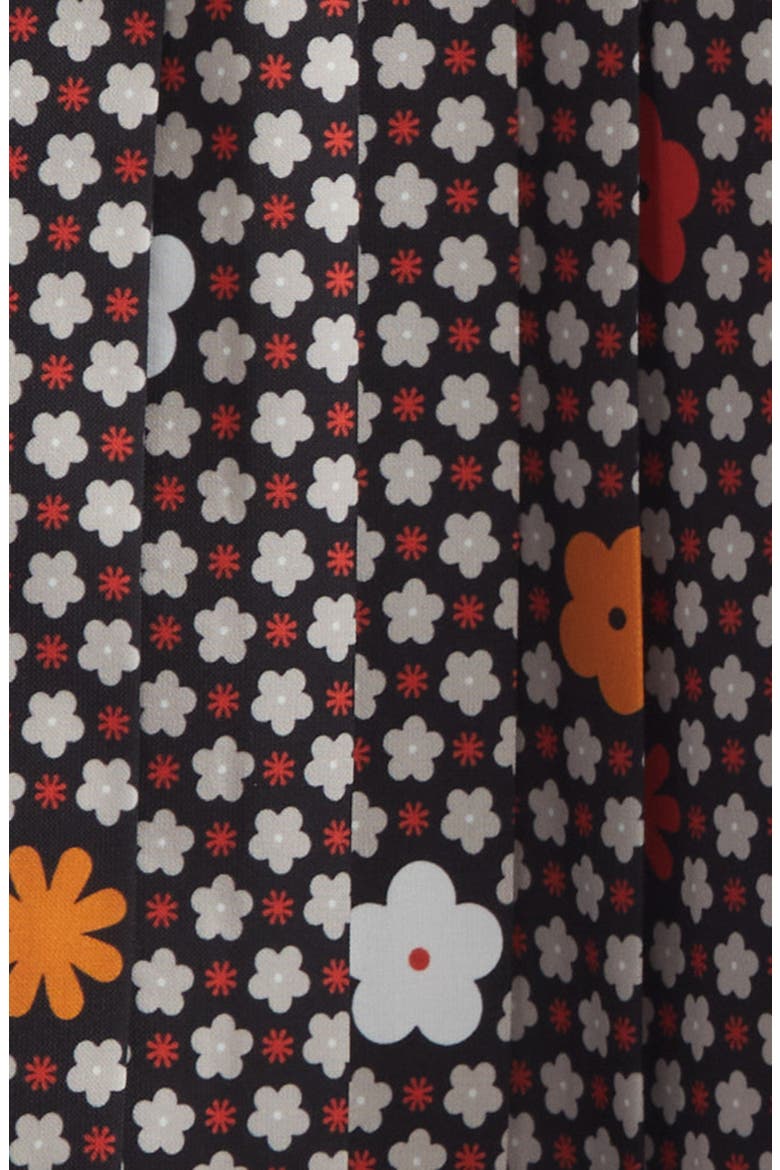 Print Belted Skirt, Alternate, color, BLACK/ RED
