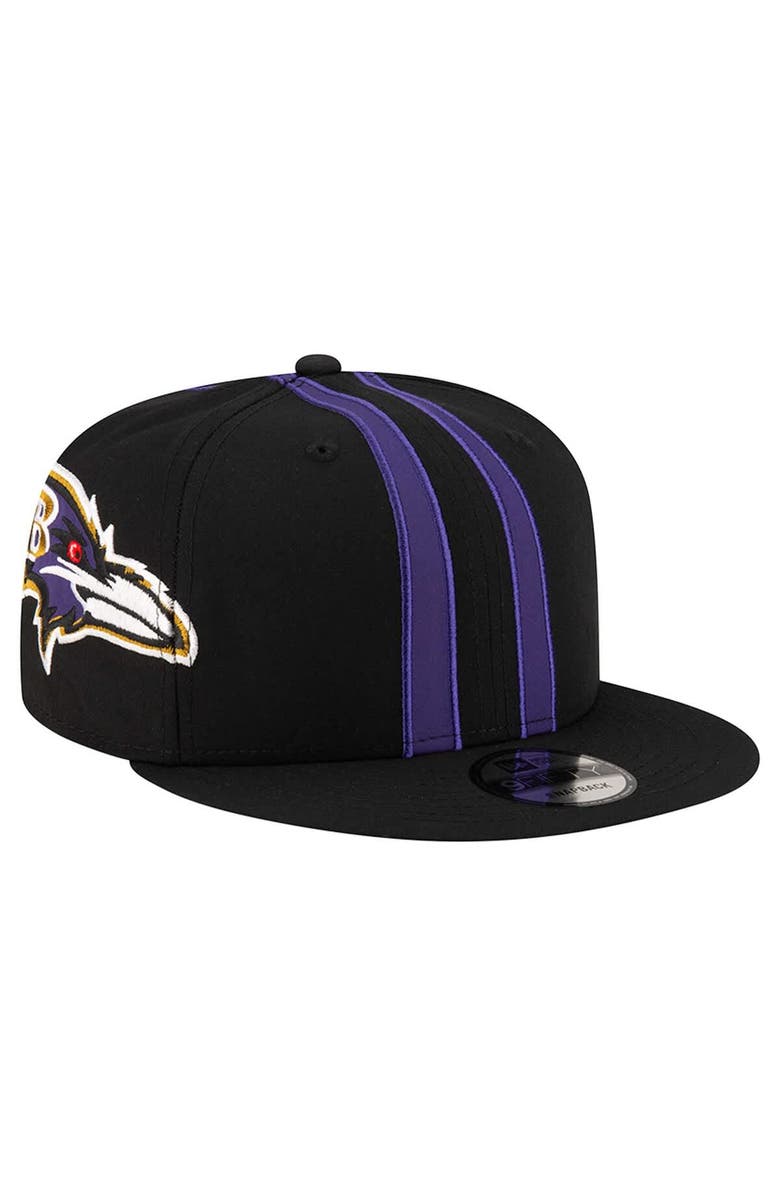 New Era Men
s New Era Black Baltimore Ravens Helmet 9FIFTY Snapback Hat, Alternate, color, Black