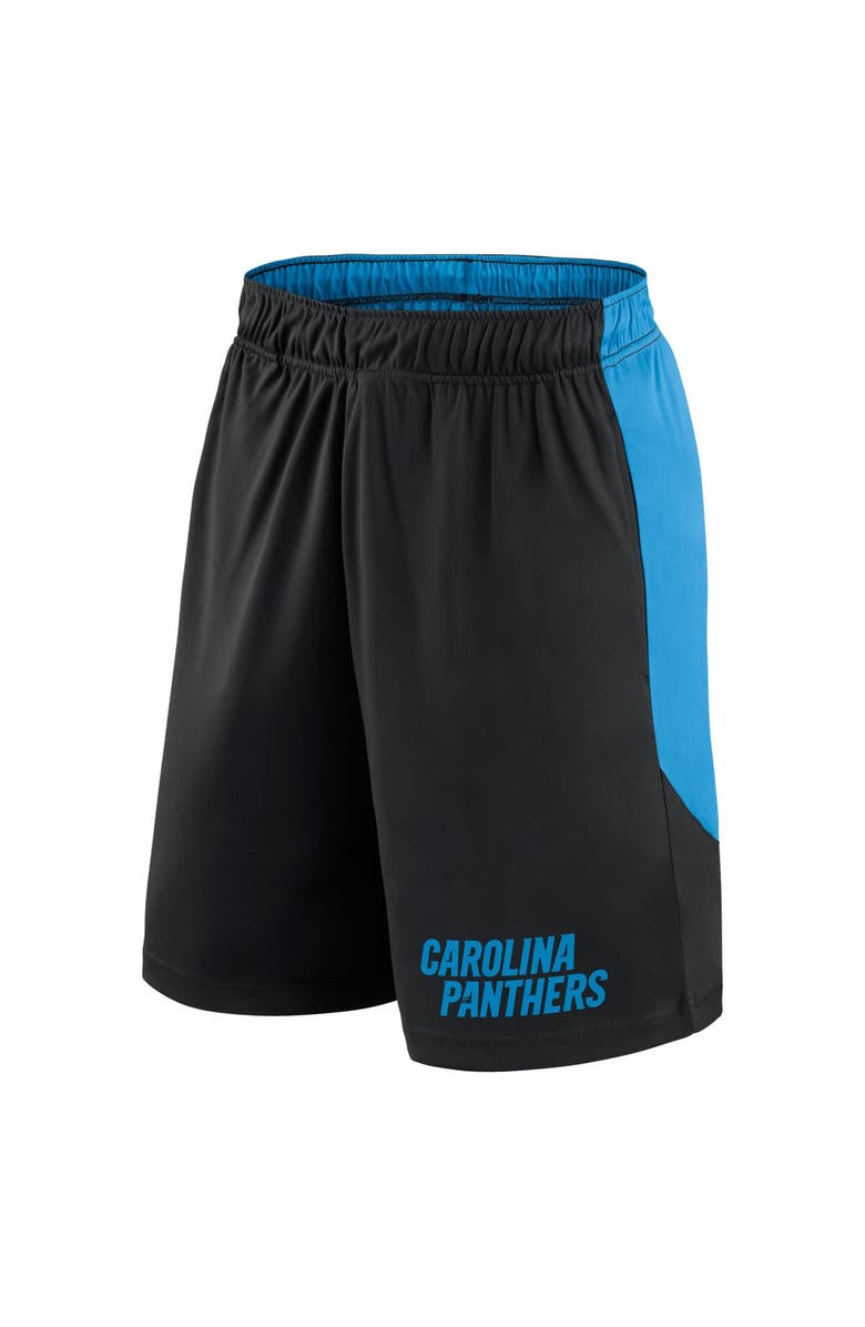 FANATICS Men's Fanatics Black/Blue Carolina Panthers Launch Shorts, Alternate, color, Black