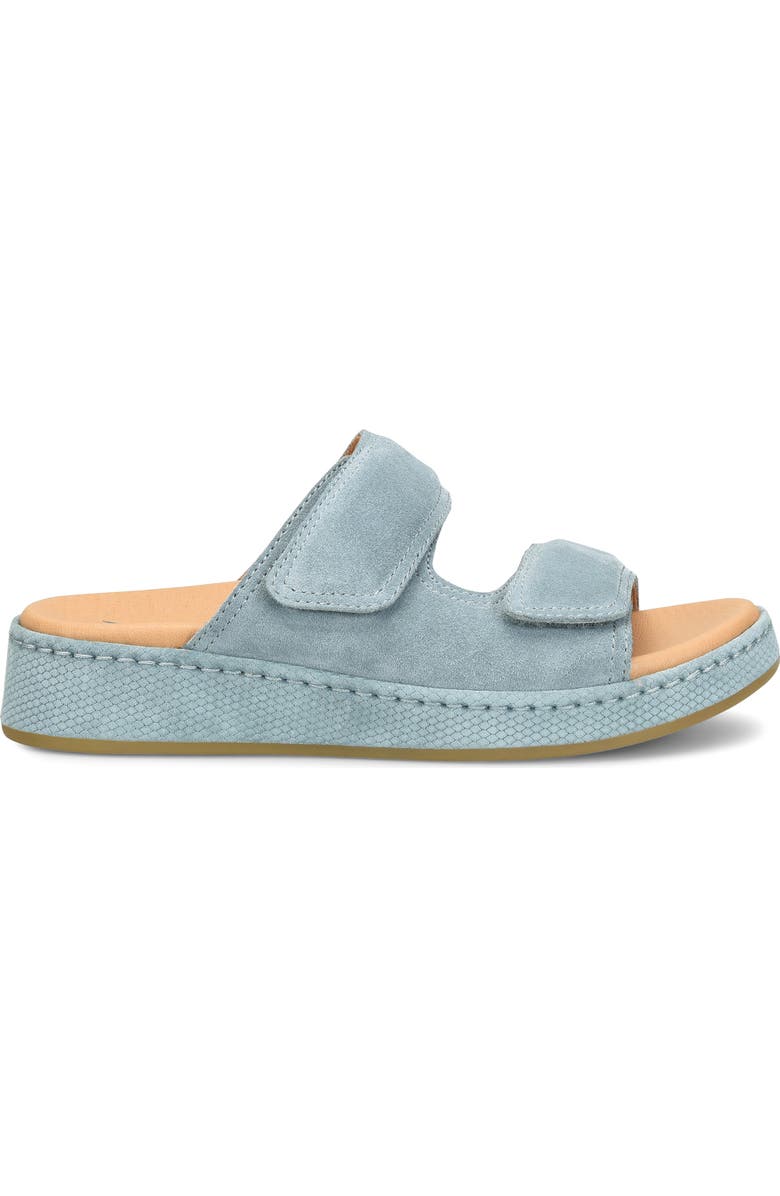 Børn Vivian Wedge Sandal, Alternate, color, Light Blue Suede