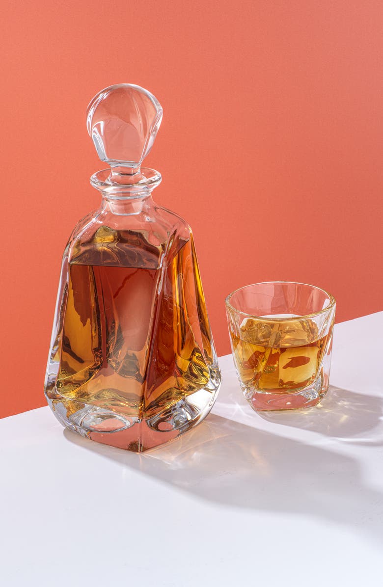 JoyJolt Aurora Set of 2 Whiskey Glasses, Alternate, color, Clear