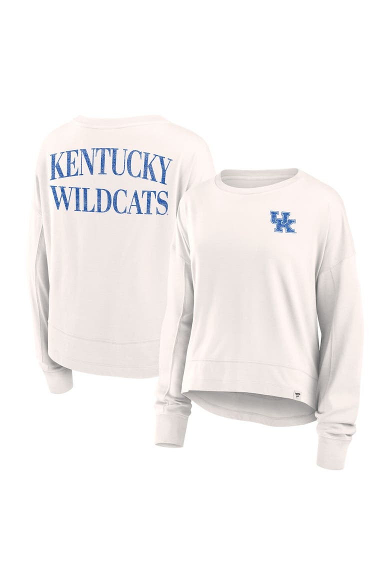 Women's Fanatics Branded White Kentucky Wildcats Kickoff Full Back Long Sleeve T-Shirt, Main, color, White