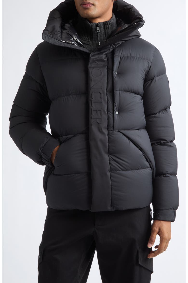 Madeira Hooded Puffer Jacket, Main, color, BLACK