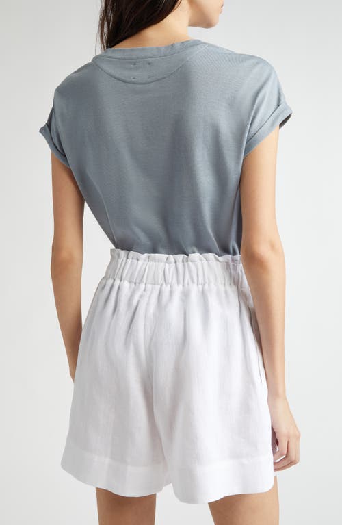 Eleventy Cotton Pocket T-shirt In Zucchero And White