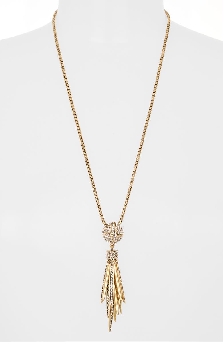 Kenneth Jay Lane Crystal Orb & Spikes Pendant Necklace, Alternate, color, 