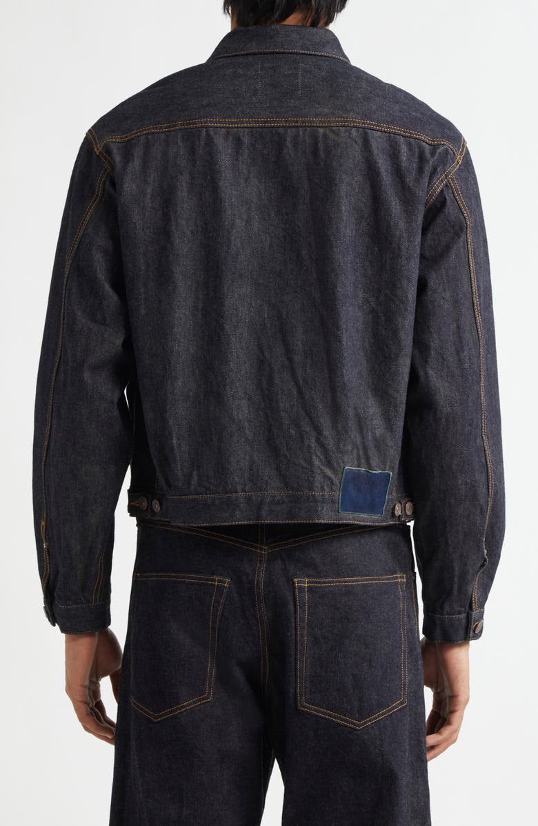 VISVIM 101X Oversize Overdyed Denim Jacket, Alternate, color, Raw Mud Od