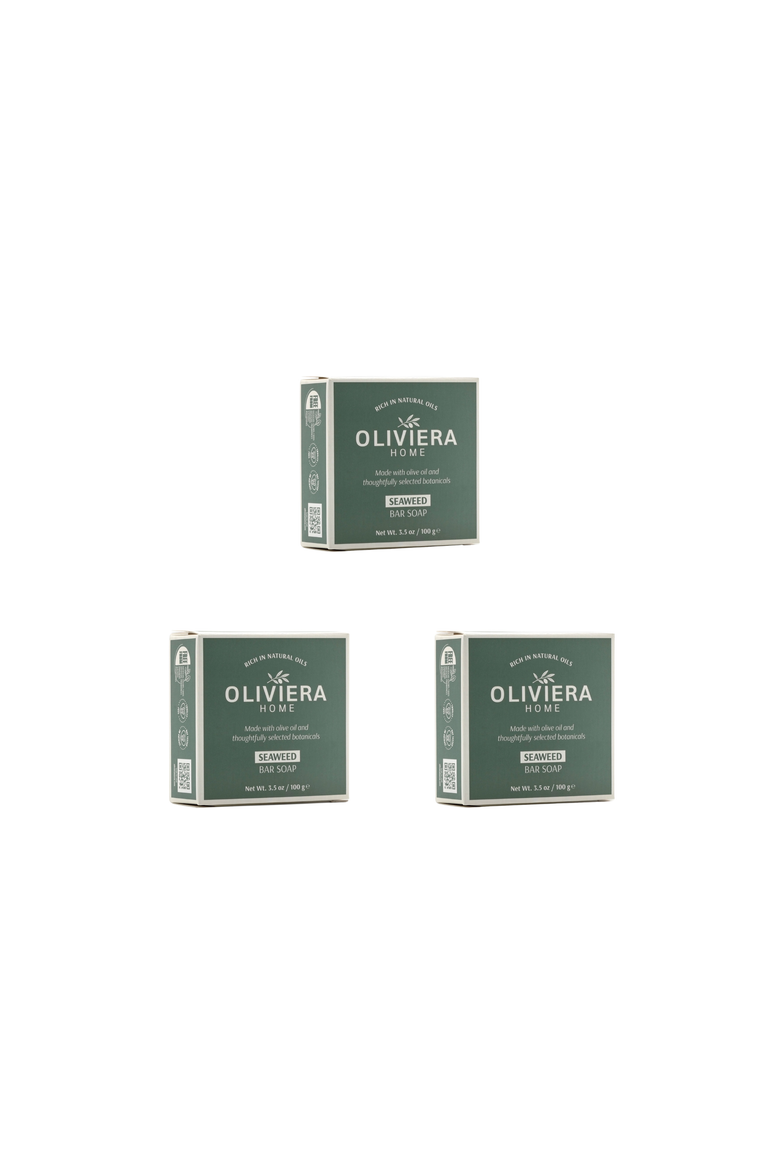 Seaweed Bar Soap Trio, Alternate, color, Green