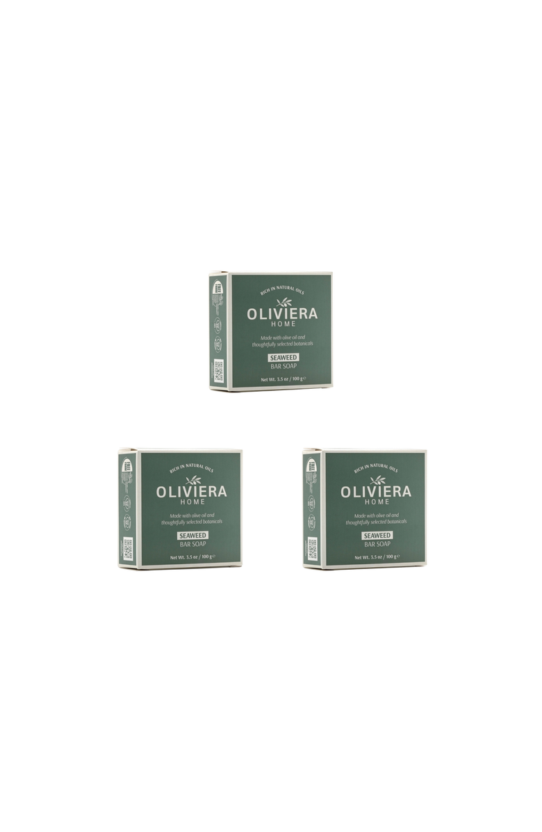Oliviera Home Seaweed Bar Soap Trio, Alternate, color, Green