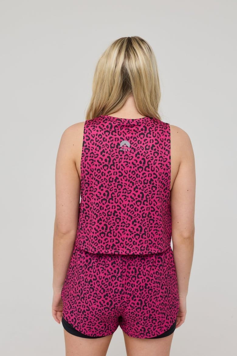 Infinite Cropped Tank Top - Pink Leopard, Alternate, color, Pink Leopard